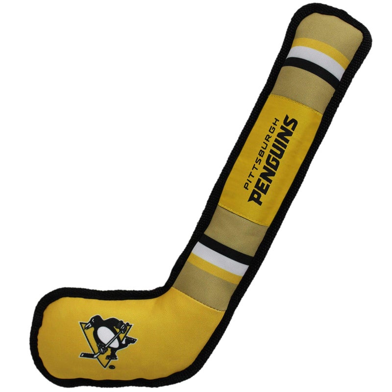Pets First NHL Pittsburgh Penguins Stick Toy for Dogs & Cats. Play Hockey with Your Pet with This Licensed Dog Tough Toy Reward! 16 inches long